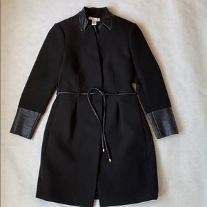 H&M Black Faux Leather Coat